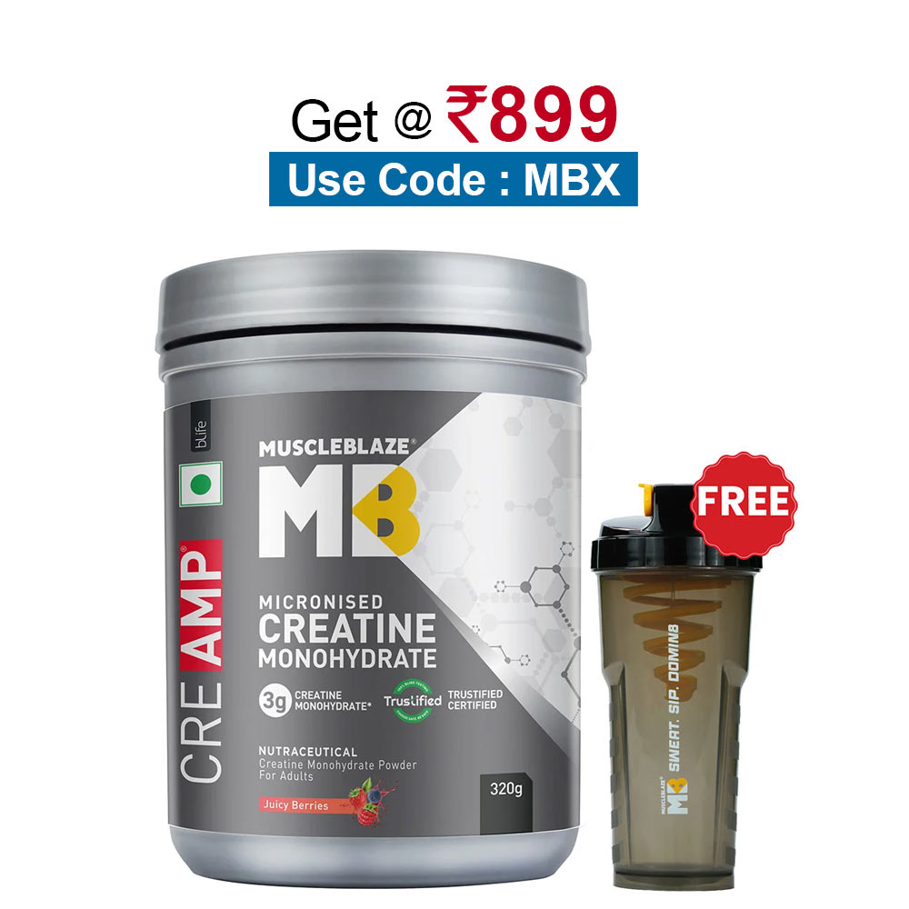 MuscleBlaze Creatine Monohydrate CreAMP,  Juicy Berries  0.71 lb 