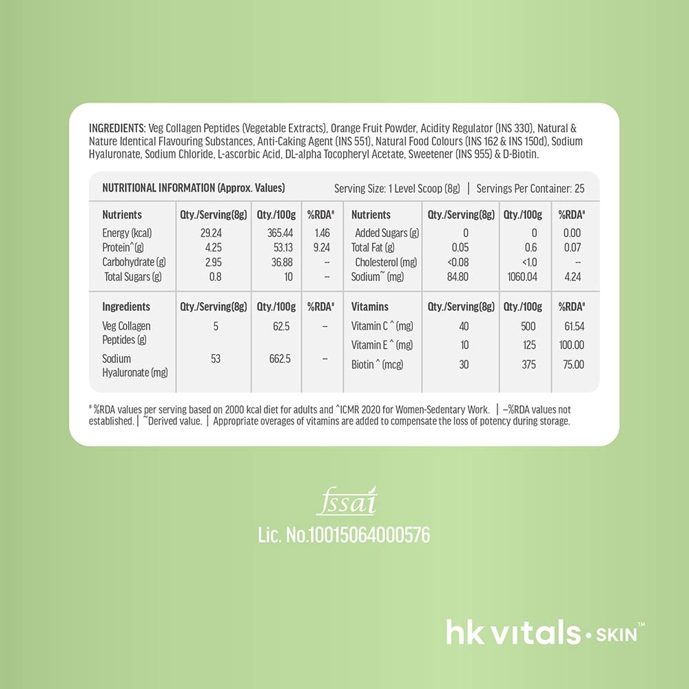 9 - HK Vitals Skin Radiance Collagen,  Veg  200 g  Mixed Fruit