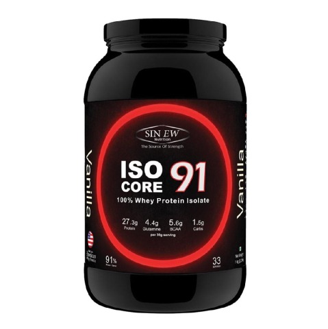 Sinew Nutrition Isocore 91 100% Whey Protein Isolate,  2.2 lb  Vanilla 