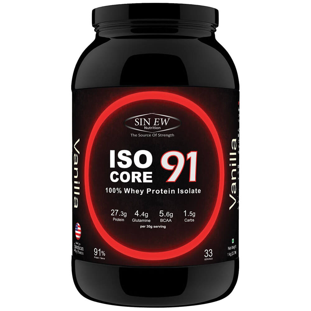 Sinew Nutrition Isocore 91 100% Whey Protein Isolate,  2.2 lb  Vanilla 