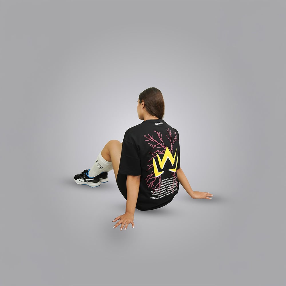 8 - MuscleBlaze LWL Oversized Tshirt,  X-small  Black