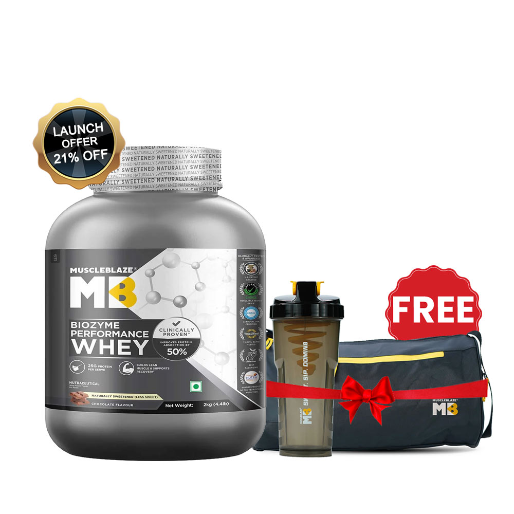 MuscleBlaze Biozyme Performance Whey, 4.4 lb Chocolate