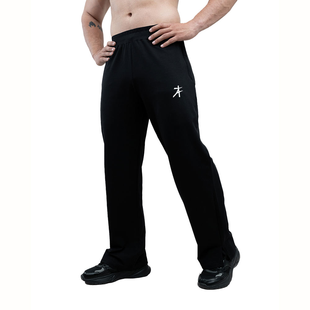 2 - Athflex Men's Straight Fit Classic Workout Pants,  Black  XXL 