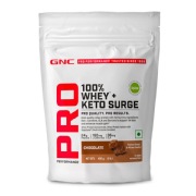 GNC Pro Performance 100% Whey + Keto Surge- 1 lb Chocolate