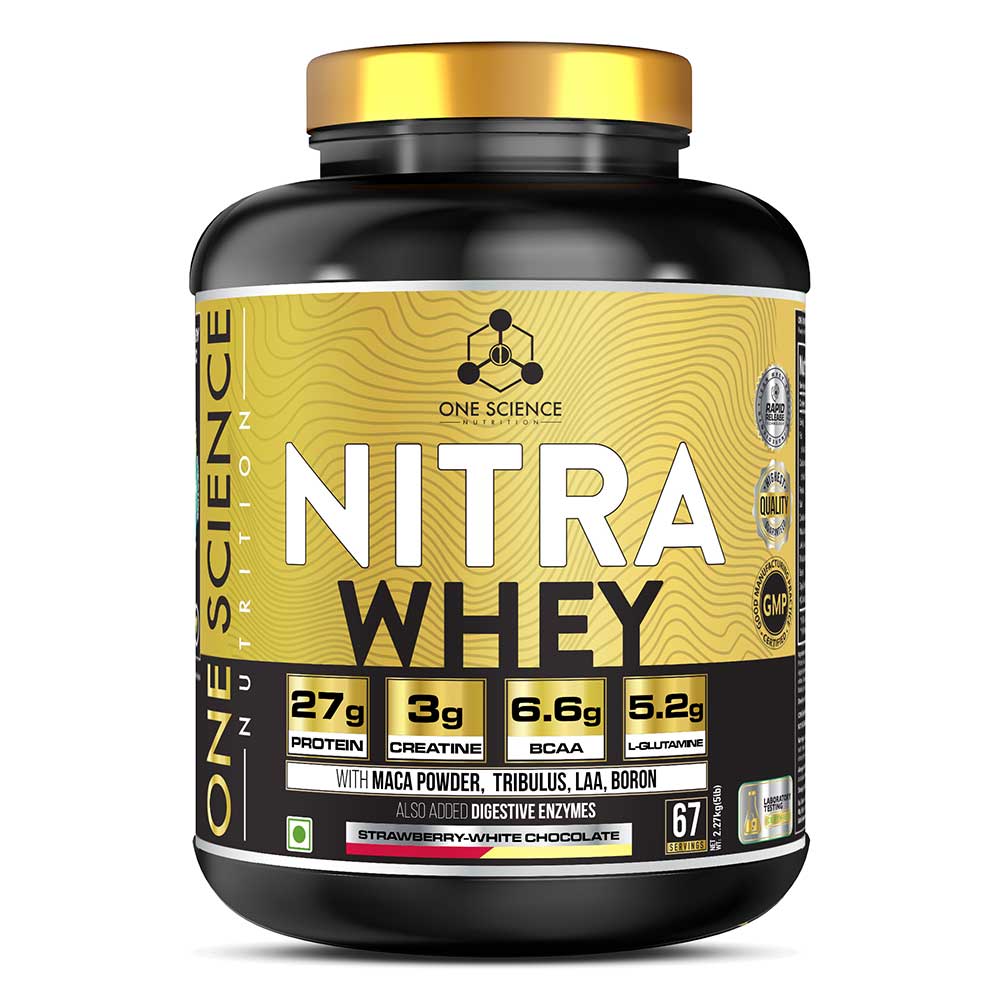 1 - One Science Nitra Whey,  5 lb  Strawberry-White Chocolate 