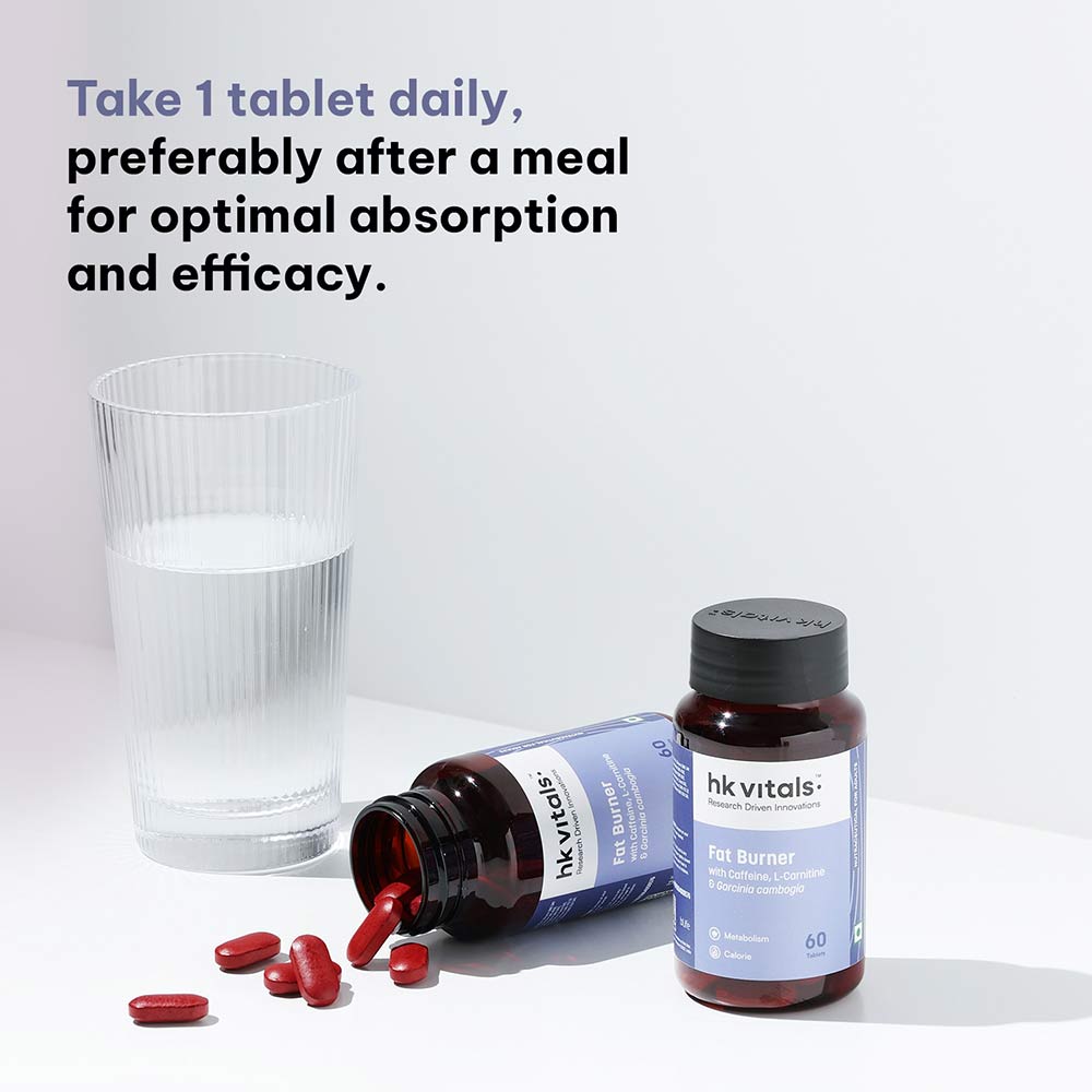 7 - HK Vitals Fat Burner with Caffeine L- Carnitine & Garcinia,  60 tablet(s)  Unflavoured