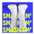 3 - Smash Socks,  White - Em  Crew Length 