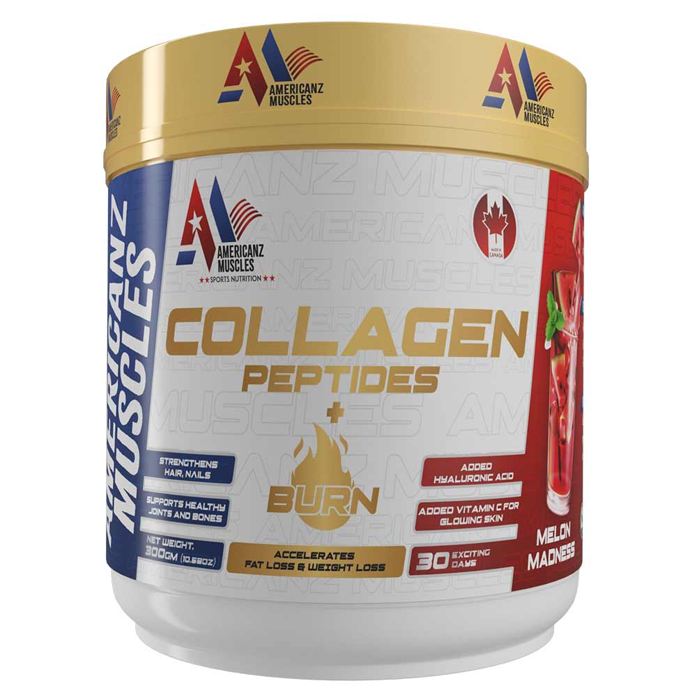 Americanz Muscles Collagen Peptides + Burn, 300 g Lemonade-picture-32