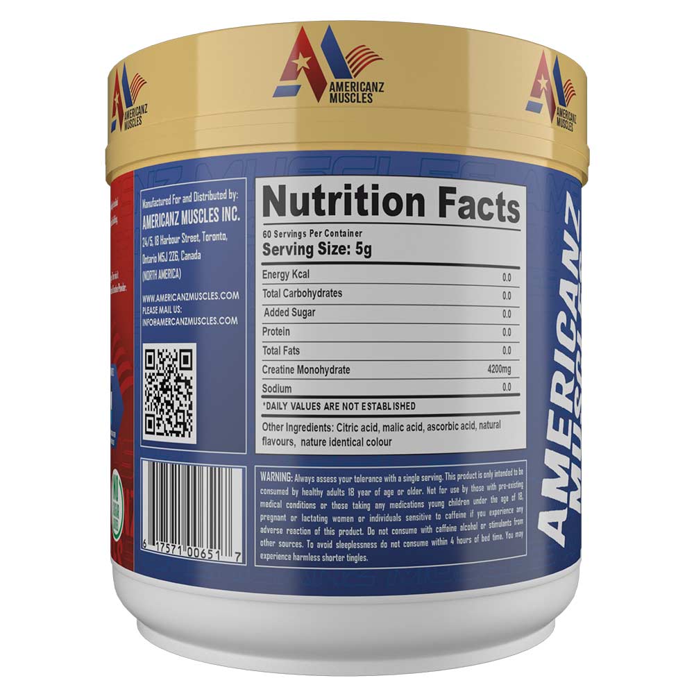 3 - Americanz Muscles Creatine Monohydrate,  Fruit Punch  0.66 lb 