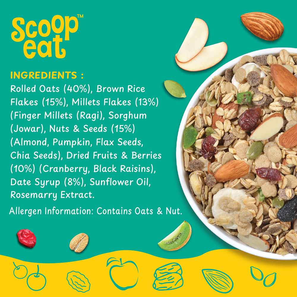 2 - Scoopeat Millet Muesli,  250 g  Fruit & Nut 