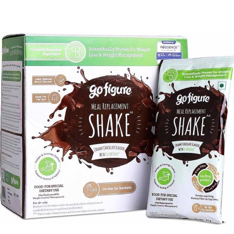 1 - GoFigure Meal Replacement Shake,  10 sachets/pack  Creamy Chocolate 