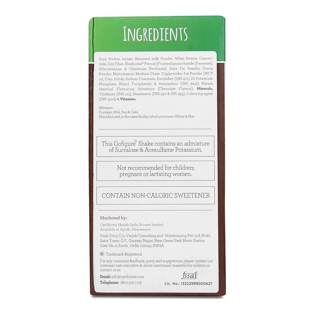 3 - GoFigure Meal Replacement Shake,  10 sachets/pack  Creamy Chocolate 