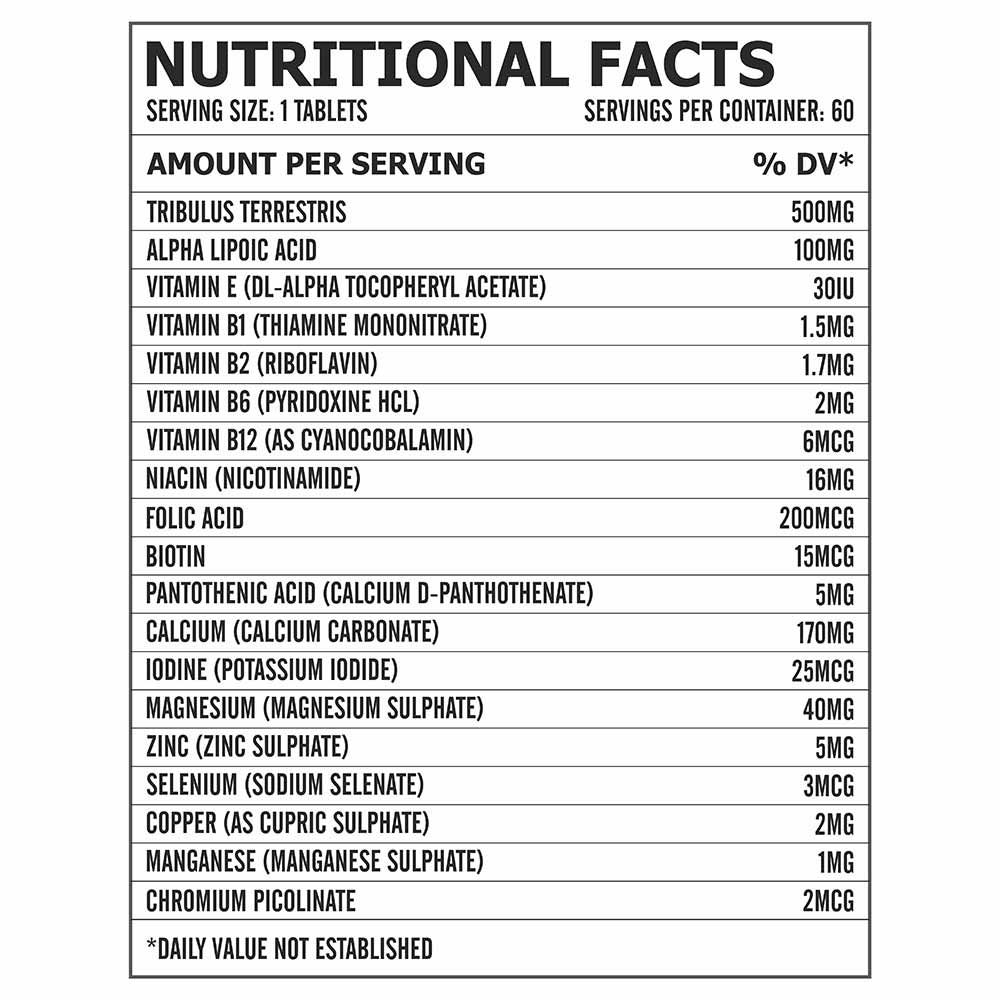 3 - Pole Nutrition Testro Gold,  60 tablet(s)  Unflavoured 