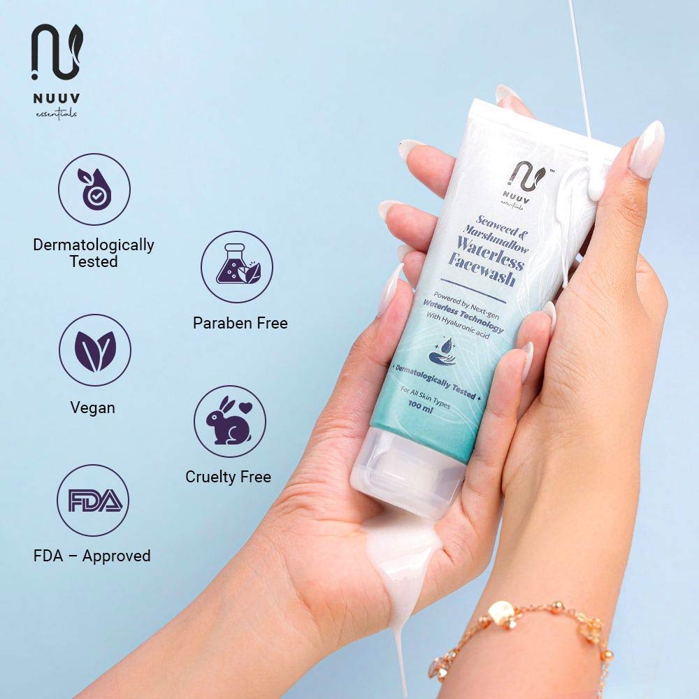 6 - Nuuv Essentials Seaweed & Marshmallow Waterless Face Wash,  100 ml  for All Skin Types 