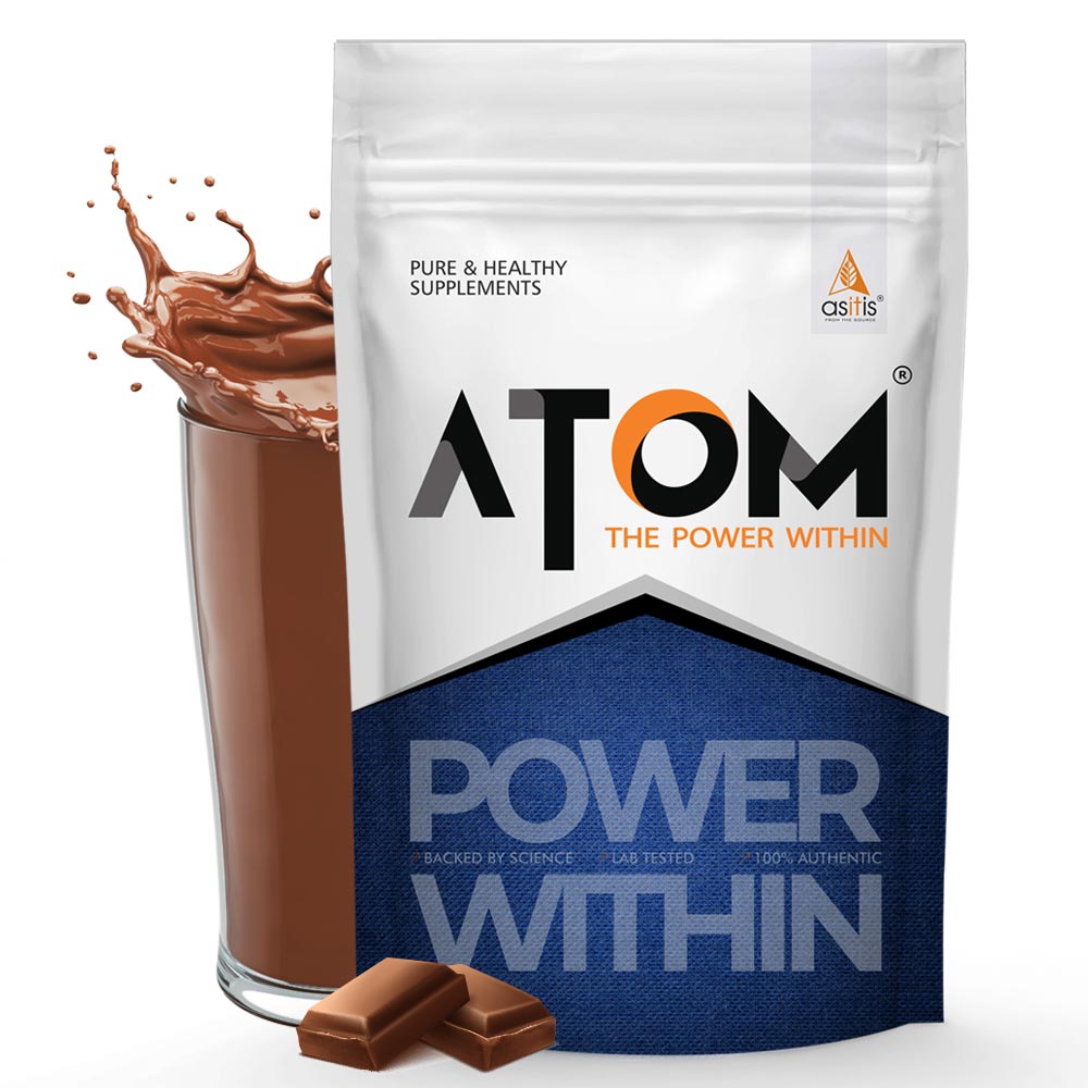 1 - AS-IT-IS Nutrition ATOM PWR Whey Protein,  2.2 lb  Double Rich Chocolate 
