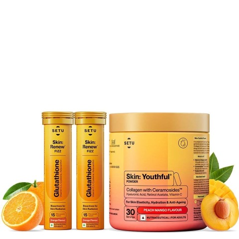 1 - Setu Skin: Renew Fizz & Skin: Youthful Combo,  Orange & Peach Mango  2 Piece(s)/Pack 