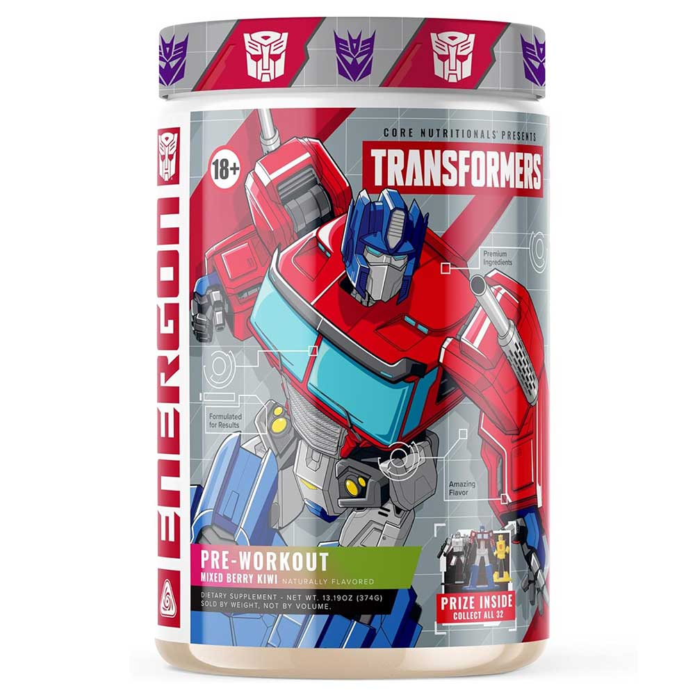 1 - Core Nutritionals Transformers Energon Pre Workout,  0.82 lb  Mixed Berry Kiwi 