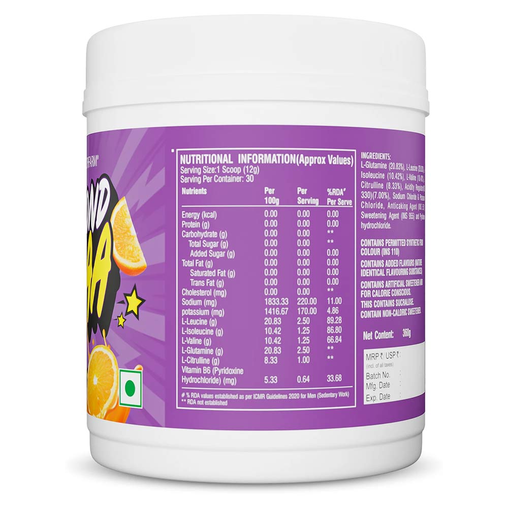 3 - Healthfarm Beyond BCAA,  0.79 lb  30 Servings  Blood Orange 