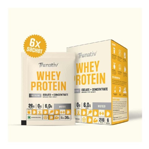 10 - TruNativ Pro Blend Whey Protein,  6 sachets/pack  Mango 