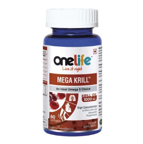 OneLife Mega Krill,  60 softgels 