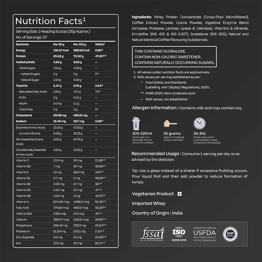 5 - Nutrabay Gold Concentrate Whey Protein,  4.4 lb  Cafe Mocha 