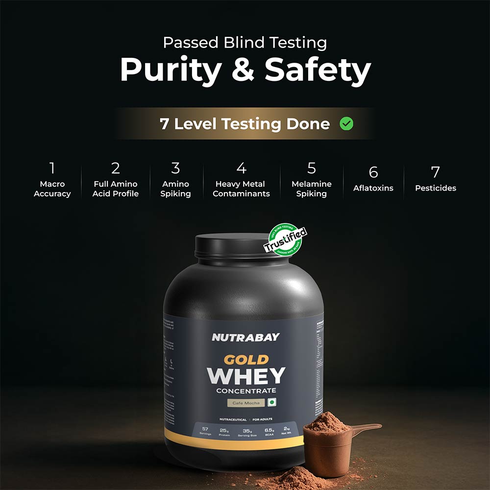 3 - Nutrabay Gold Concentrate Whey Protein,  4.4 lb  Cafe Mocha 