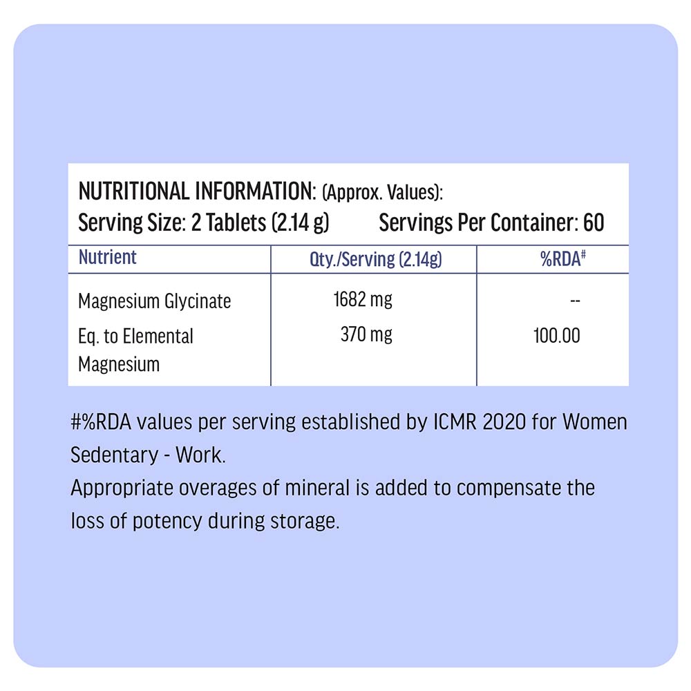 10 - HK Vitals Magnesium Glycinate,  Women  120 tablet(s)