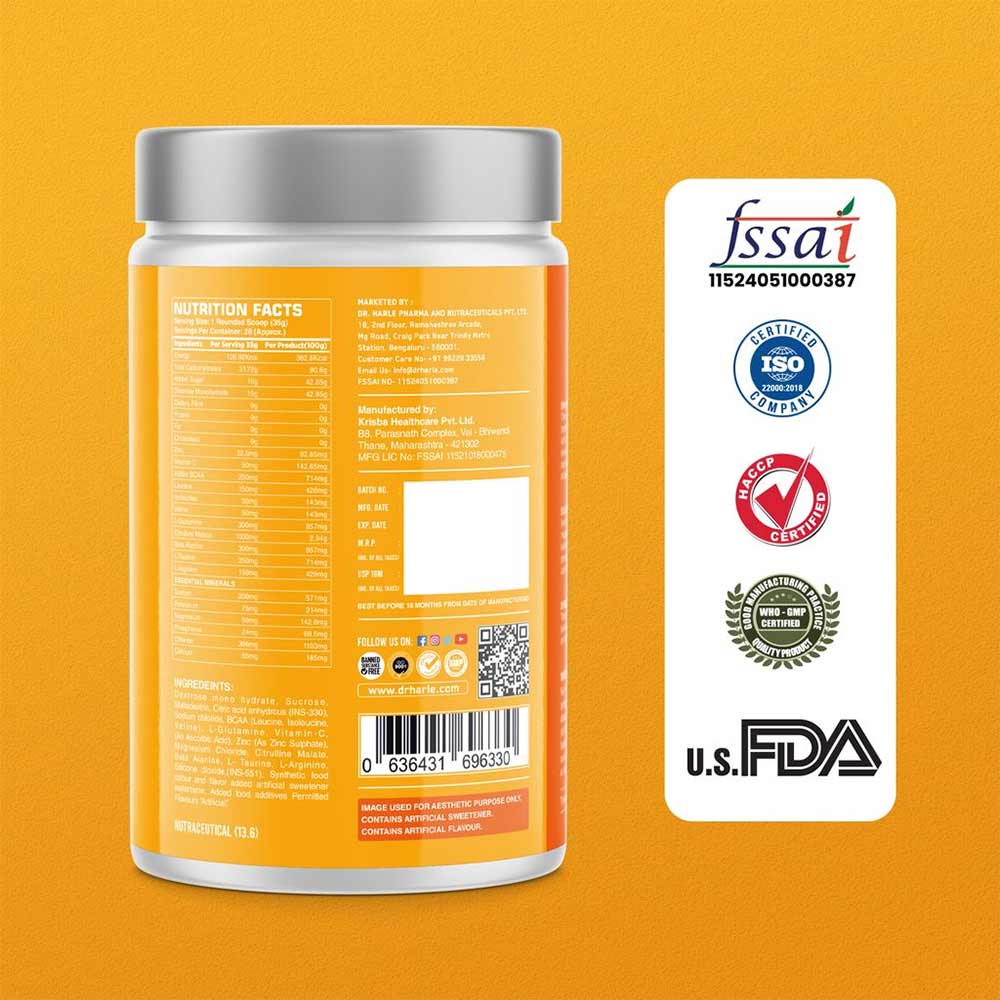 7 - DR. HARLE Ionix Isotonic Energy Drink,  2.2 lb  Orange 