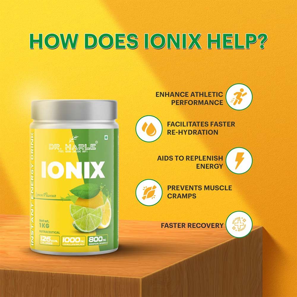 5 - DR. HARLE Ionix Isotonic Energy Drink,  2.2 lb  Lemon 