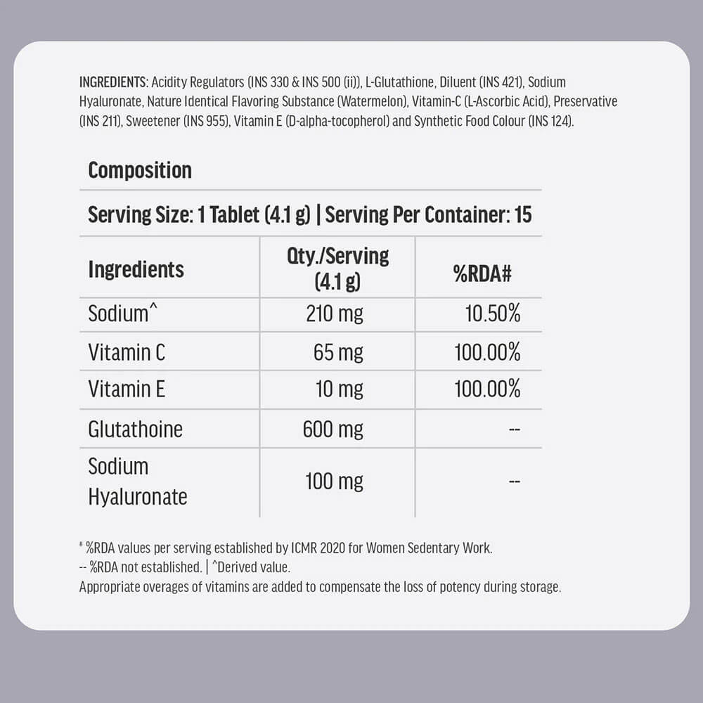 3 - HealthKart HK Vitals Glutathione Effervescent,  Watermelon  30 tablet(s) 
