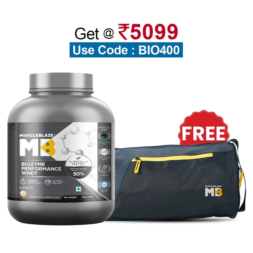 MuscleBlaze Biozyme Performance Whey,  4.4 lb  French Vanilla Creme 