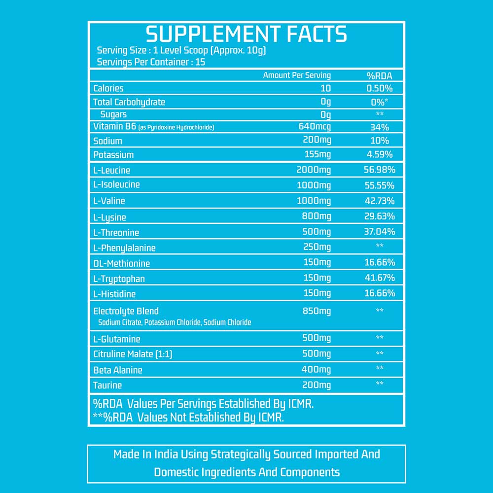 6 - Myfitness EAA-H2O,  Mango Madness  0.33 lb  15 Servings 