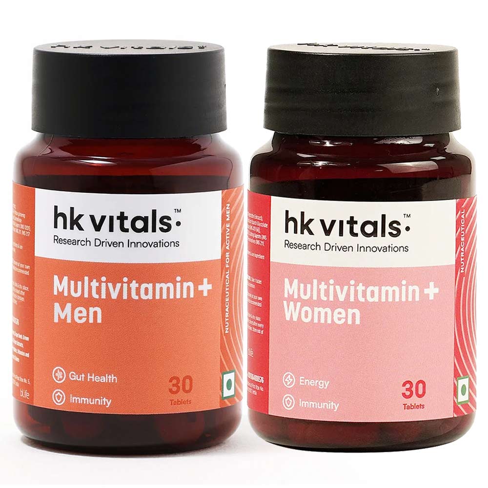 HealthKart HK Vitals Multivitamin Plus Women & Men 30 Tabs Combo