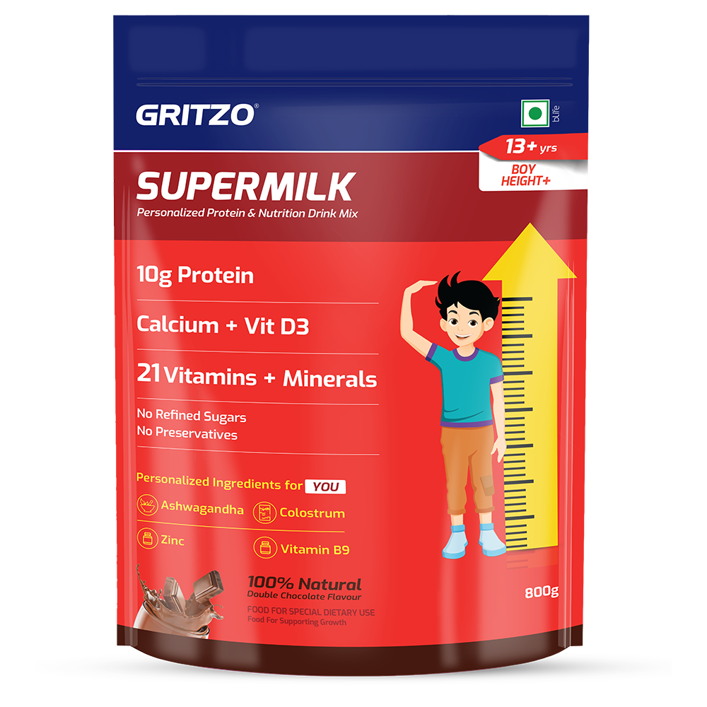 1 - Supermilk Height+ for Boy 13+ years, 800 g Double Chocolate 13+ Yrs Boy Height+