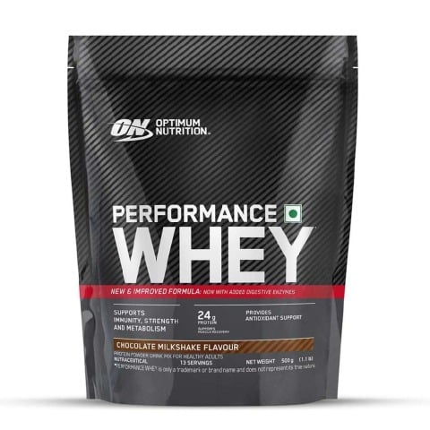 1 - ON (Optimum Nutrition) Performance Whey,  1.1 lb  Chocolate Milkshake 