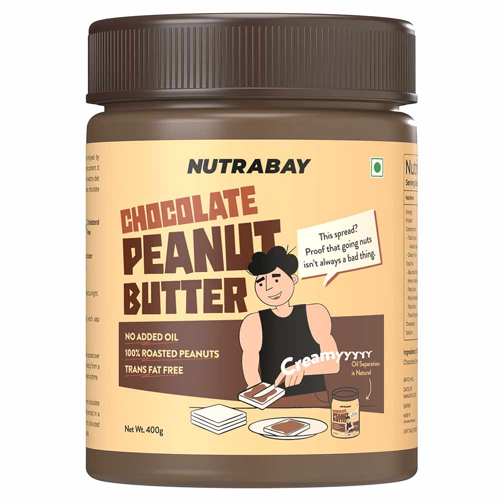 1 - Nutrabay Foods Chocolate Peanut Butter,  400 g  Chocolate Intense, Creamy 