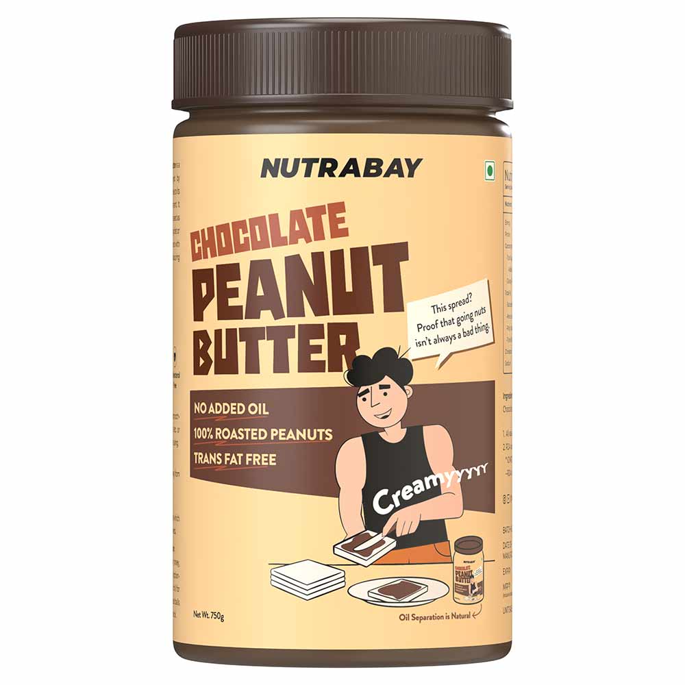 1 - Nutrabay Foods Chocolate Peanut Butter,  750 g  Chocolate Intense, Creamy 
