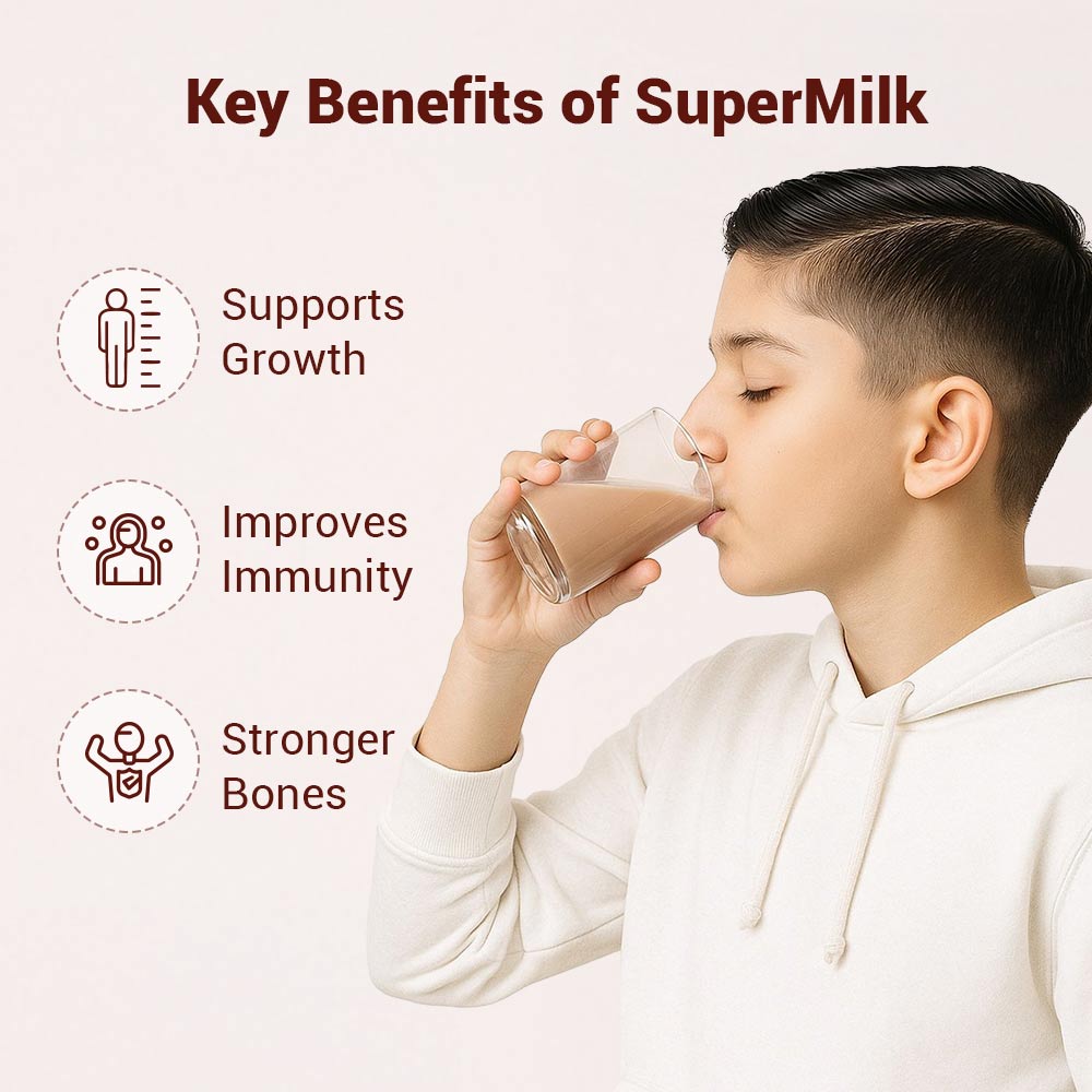 3 - Supermilk Height+ for Boy 13+ years,  400 g  Cafe Mocha  13+ Yrs  Boy  Height+