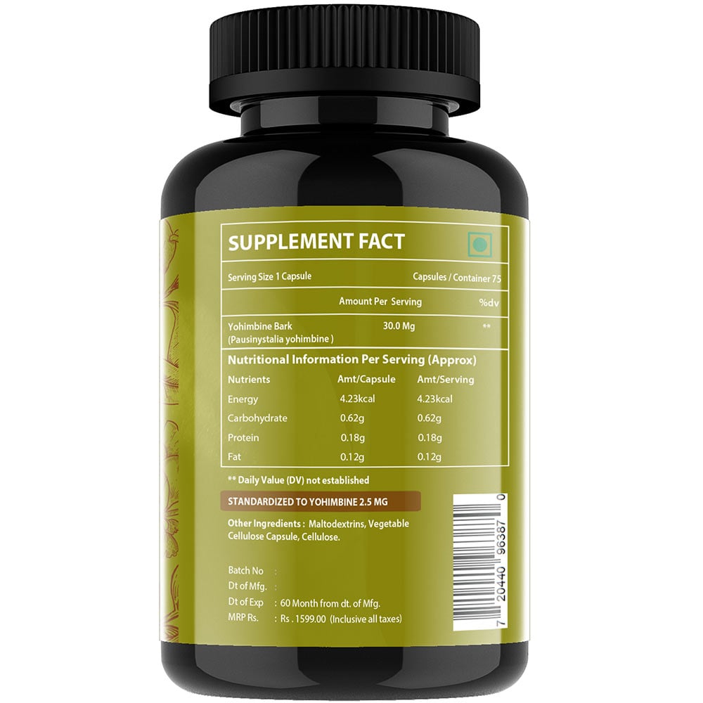 6 - Vitaminhaat Yohimbine Bark Extract,  75 veggie capsule(s)  Unflavoured 