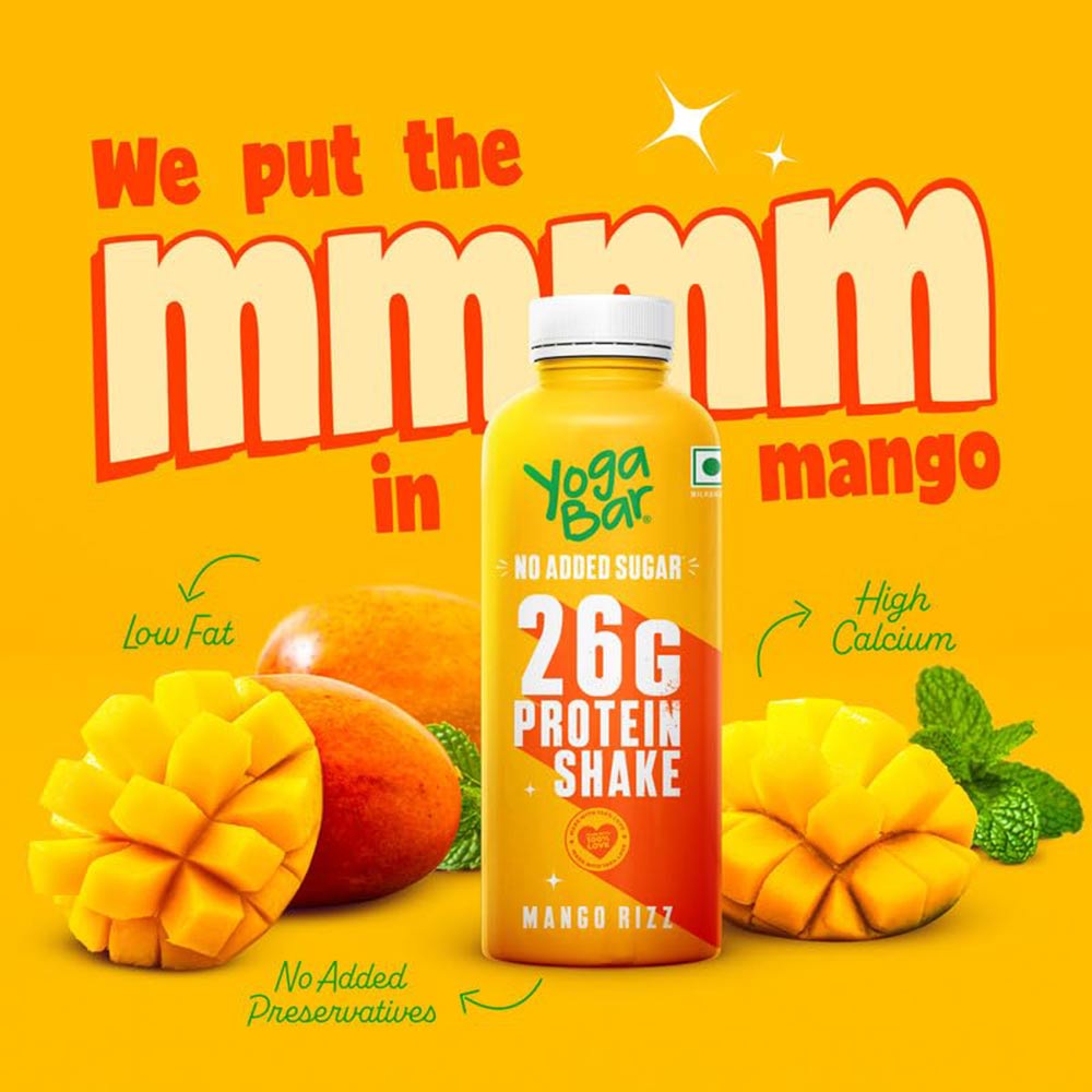 3 - Yogabar 26g Protein Shake,  12 Piece(s)/Pack  Mango Rizz 