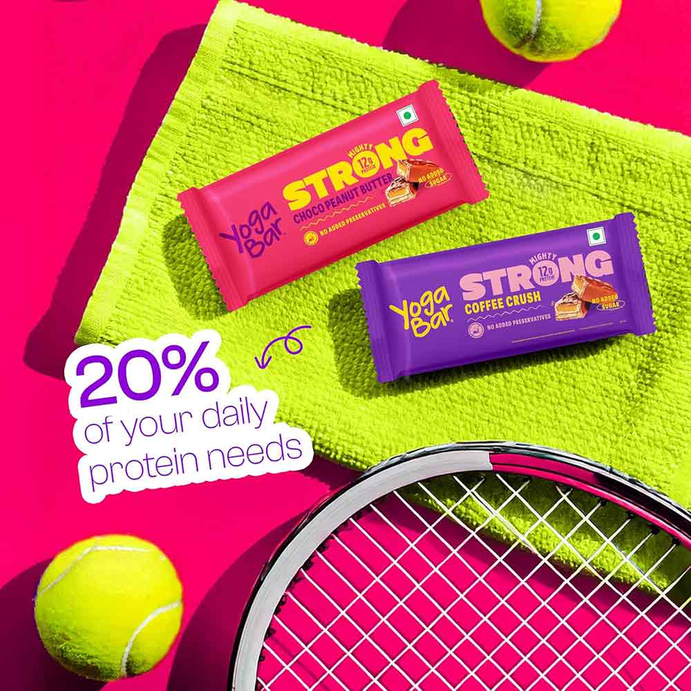 5 - Yogabar Strong 12g Protein Bar,  6 bar(s)  Coffee Crush 