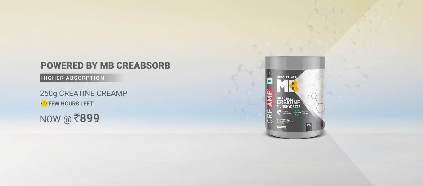 Price Drop: Few Hours Left: 250g Creatine Monohydrate CreAMP @ 899