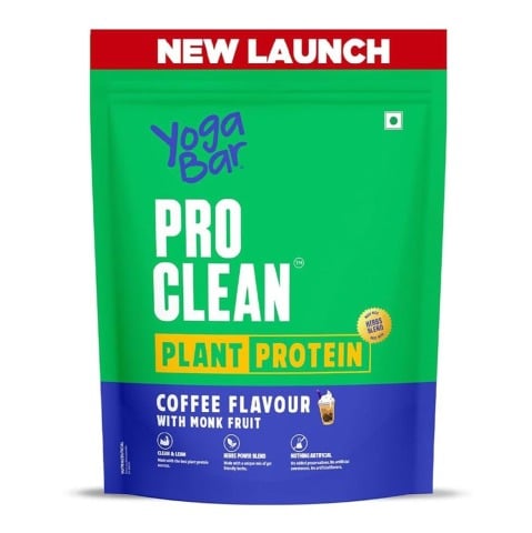 1 - Yogabar Pro Clean Plant Protein,  1.1 lb  Coffee with Monk Fruit 