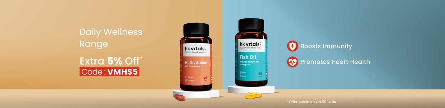 HK Wellness Range | Extra 5% Off on 90 Tabs Sku | VMHS5