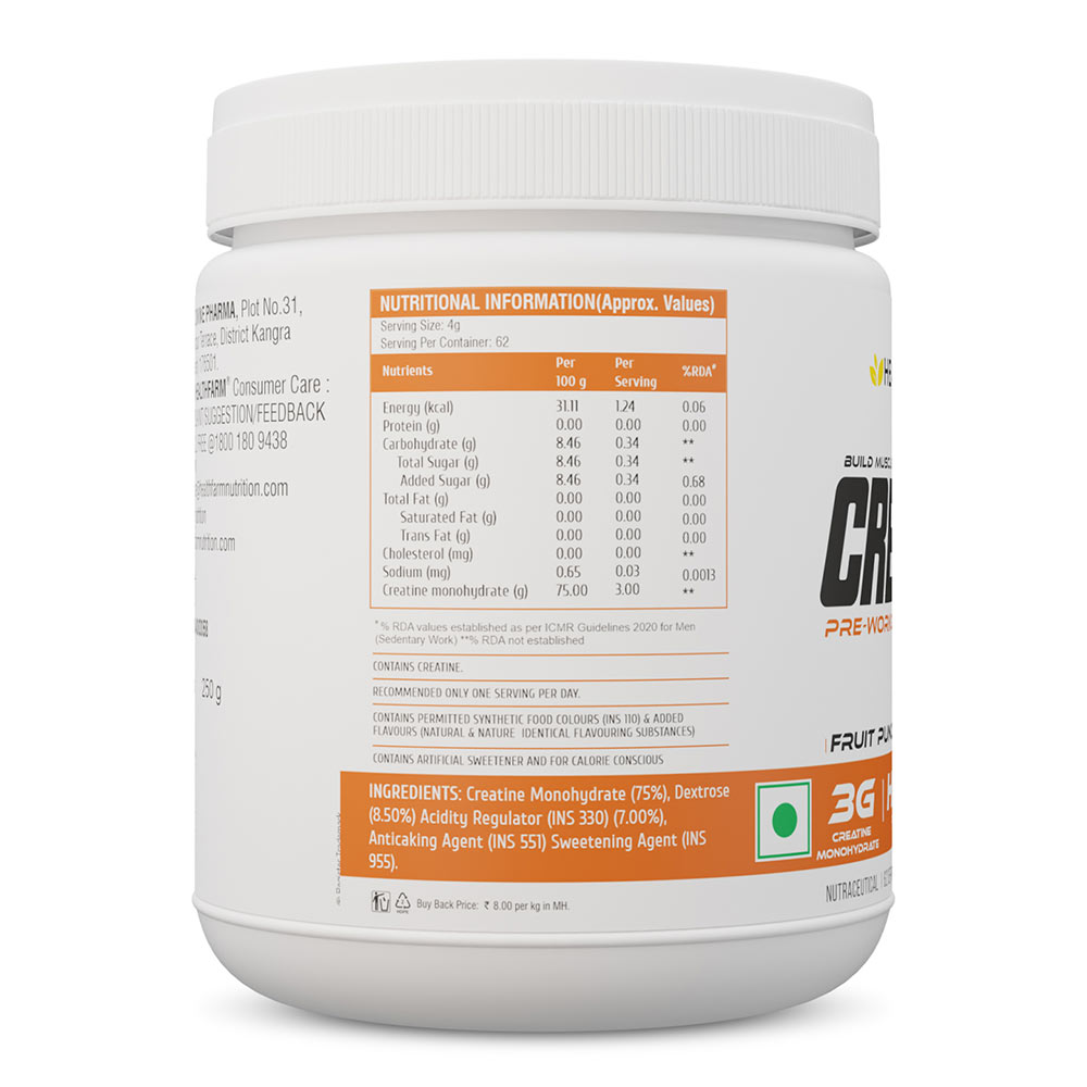 4 - Healthfarm Crea3x Pre-Workout,  Fruit Punch  0.55 lb 