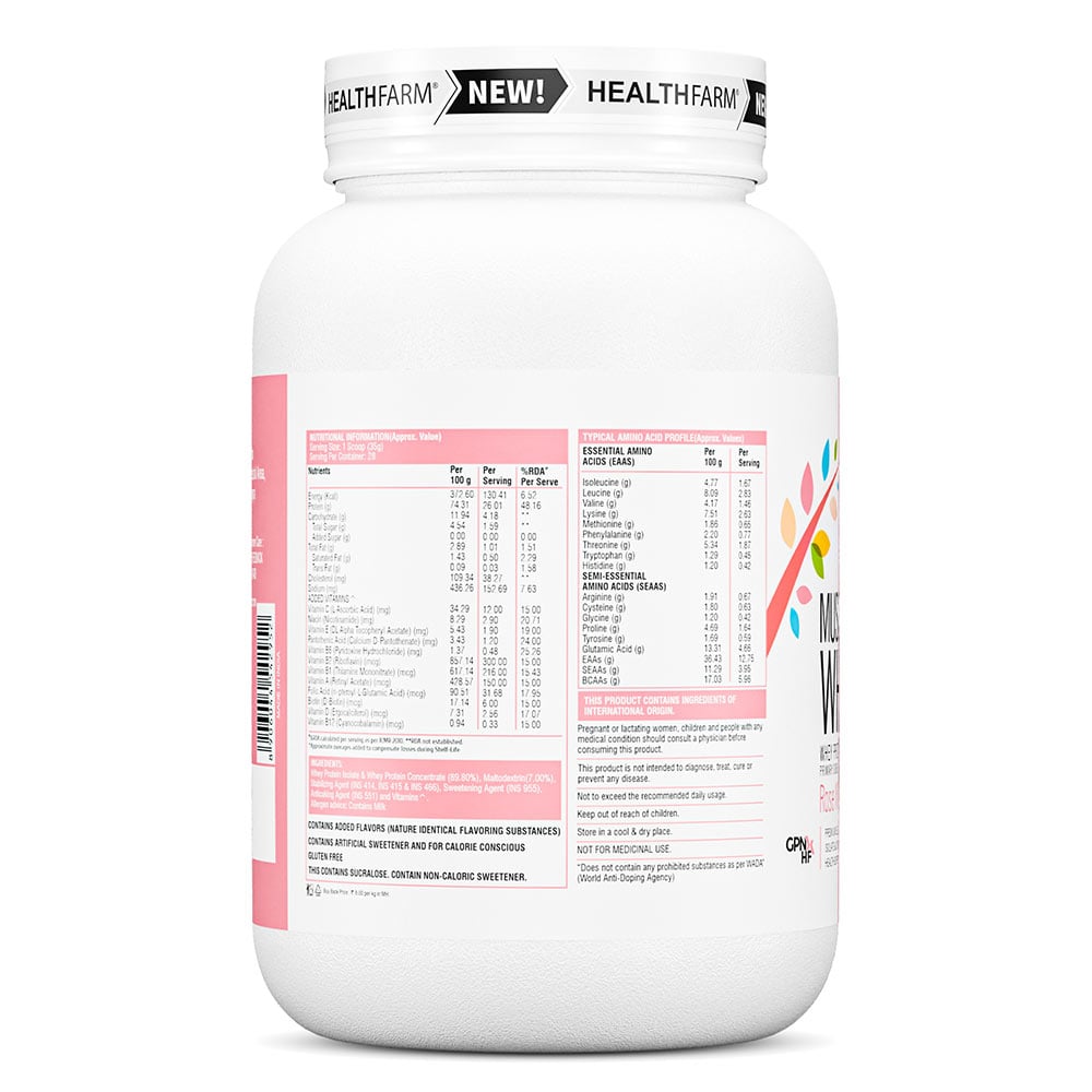 2 - Healthfarm Muscle Whey,  2.2 lb  Rose Milk 