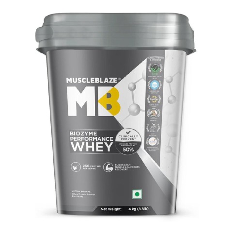 1 - MuscleBlaze Biozyme Performance Whey,  8.8 lb  Chocolate Hazelnut 