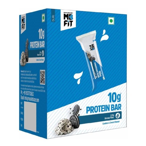 2 - MuscleBlaze Protein Bar (10 gm Protein),  6 bar(s)  Cookies & Cream 