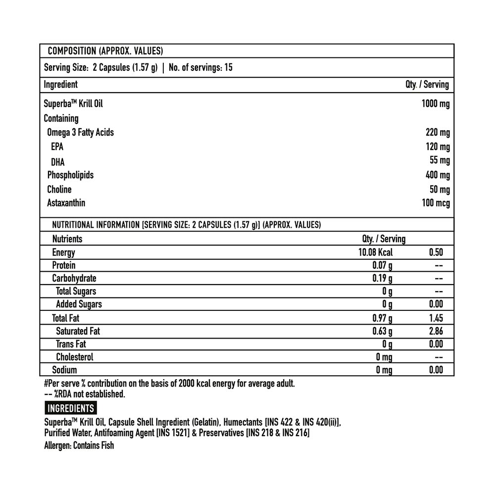 1 - TrueBasics Heart Omega-3 Antarctic Krill Oil,  30 capsules