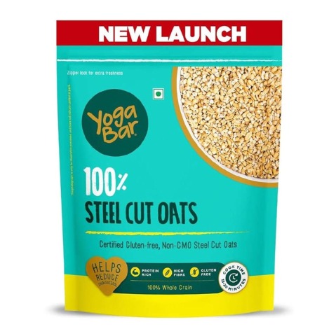 1 - Yogabar 100% Steel Cut Oats,  750 g  Unflavoured 